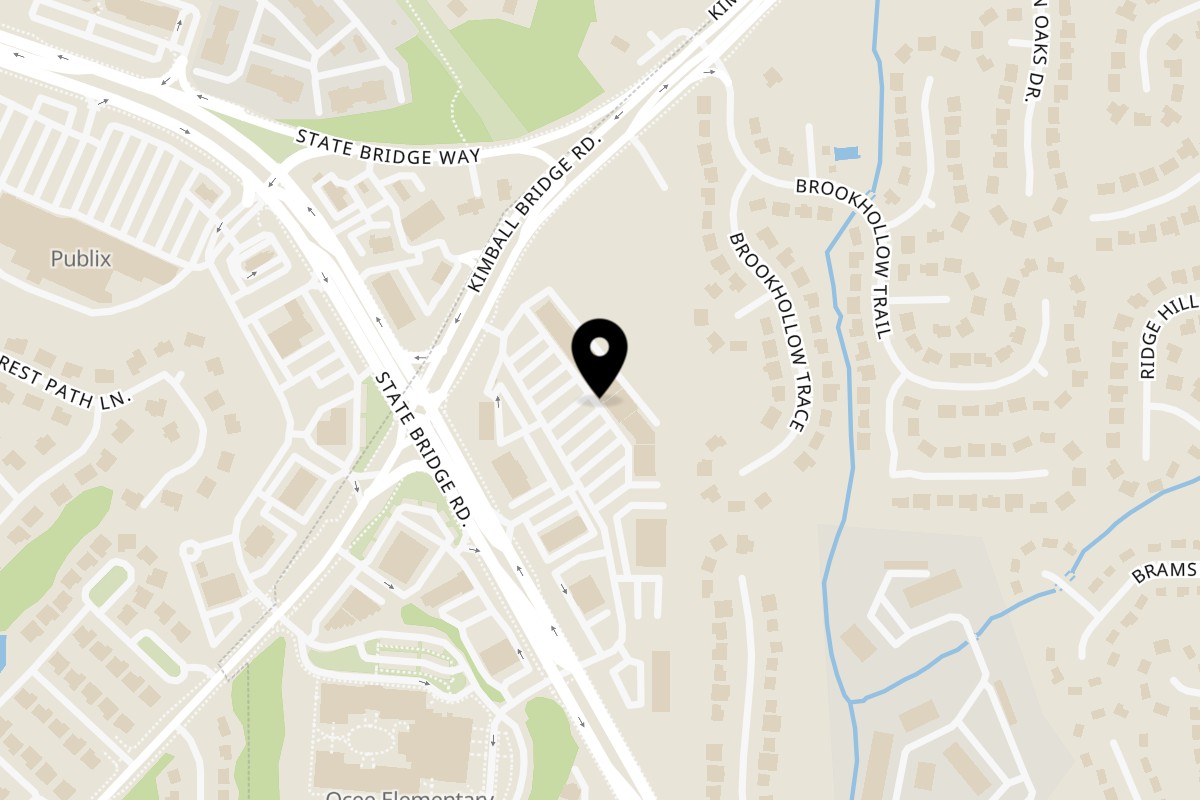 Map showing the location of Ethiopiques cafe and Restaurant on 11130 State Bridge Rd D103 in Johns Creek